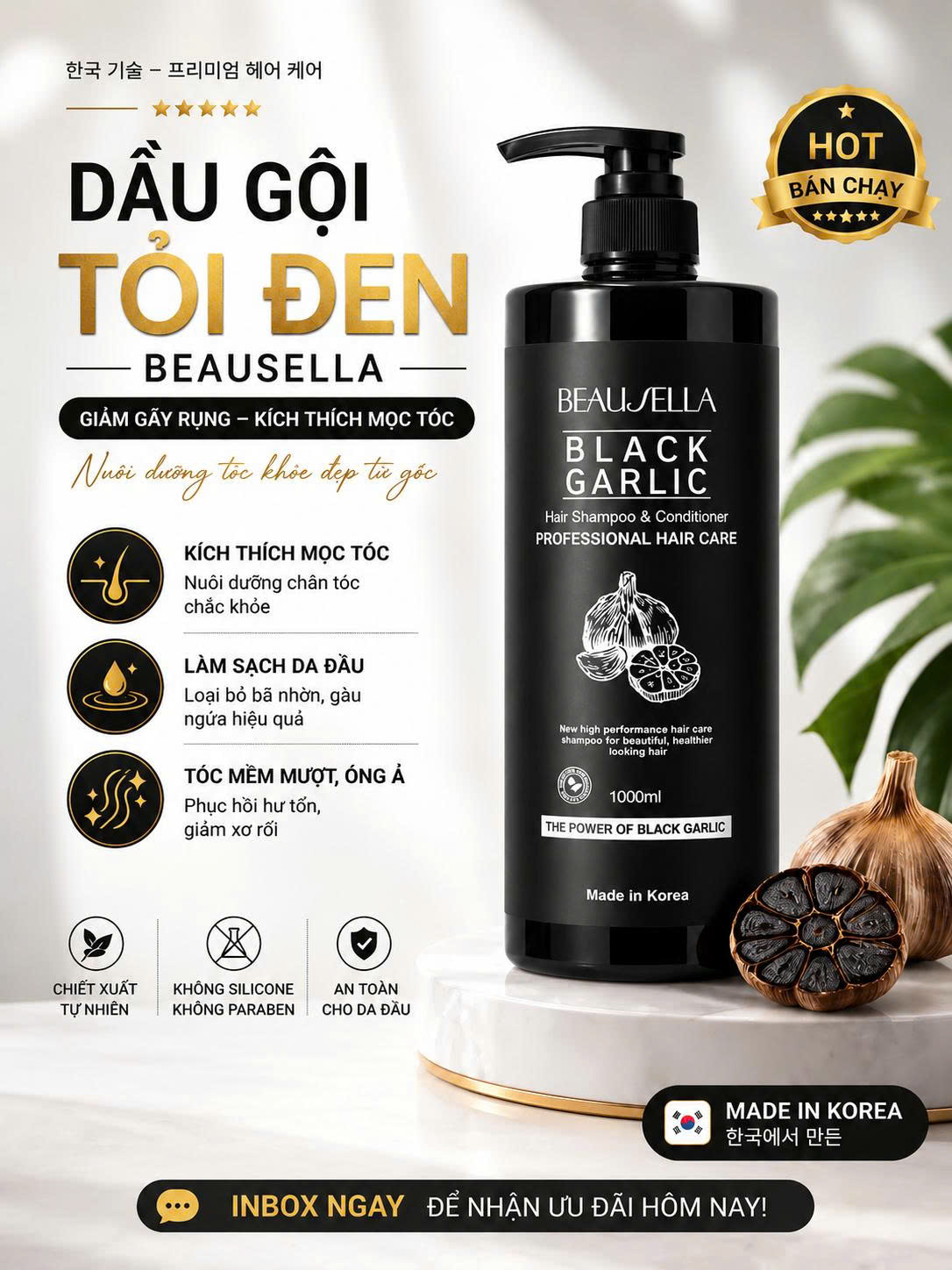 Dầu Gội Tỏi Đen Beausella